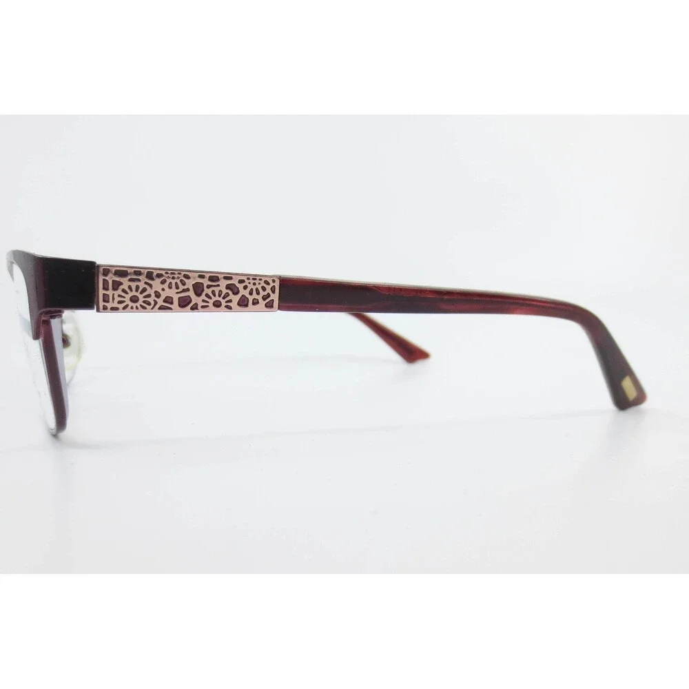 Kay Unger New York K193 BUR Eyeglasses Burgundy Floral Filigree 52-16-135 Womens